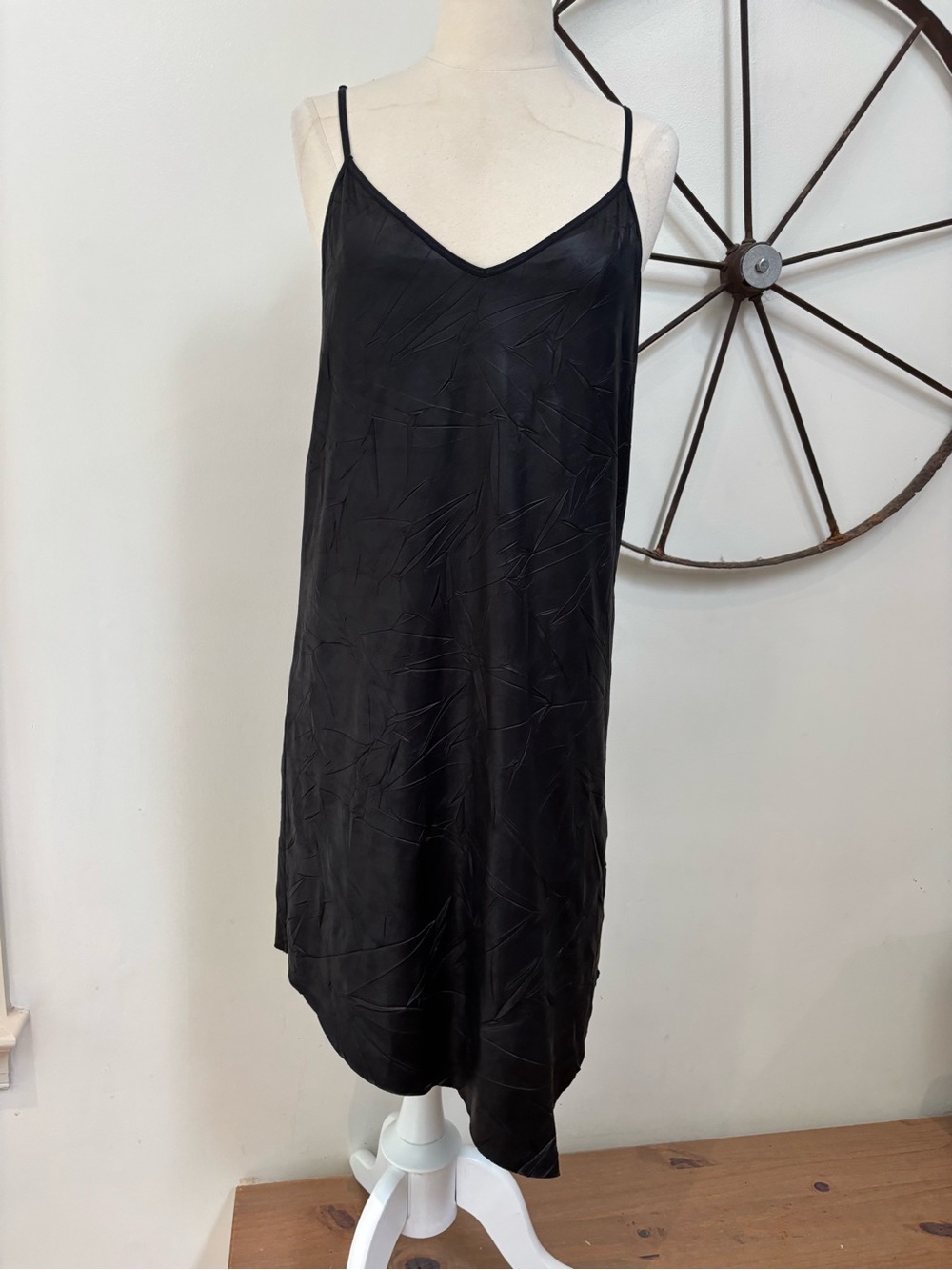 Calvin Klein Jeans 90s Y2K style spaghetti strap faux leather slip dress